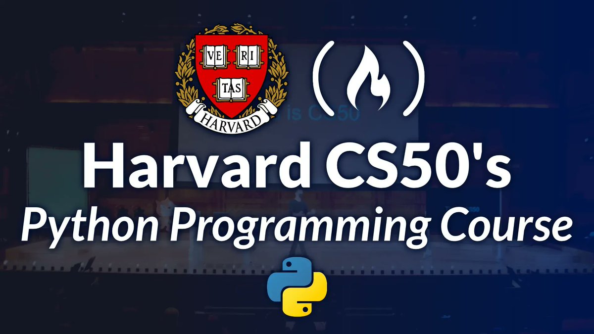 freeCodeCamp's tweet image. freeCodeCamp recently published Harvard's CS50P – yep, an intro to Python course from David J. Malan.
It teaches Python basics, how to write and use APIs, & you'll build an application using frameworks like Django and React.
You can find it on freeCodeCamp's YouTube channel. 🏕️
