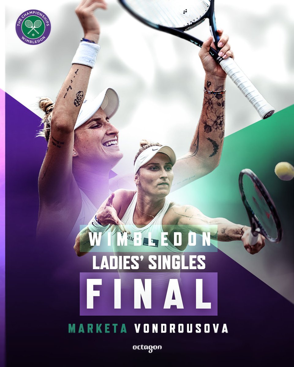 Octagon's tweet photo. Best of luck to @OctagonTennis client Marketa Vondrousova in the #Wimbledon Ladies' Singles Final. 🙌
  
📺 Tune in to @espn at 9 am ET. https://t.co/QlHXx6zdNi