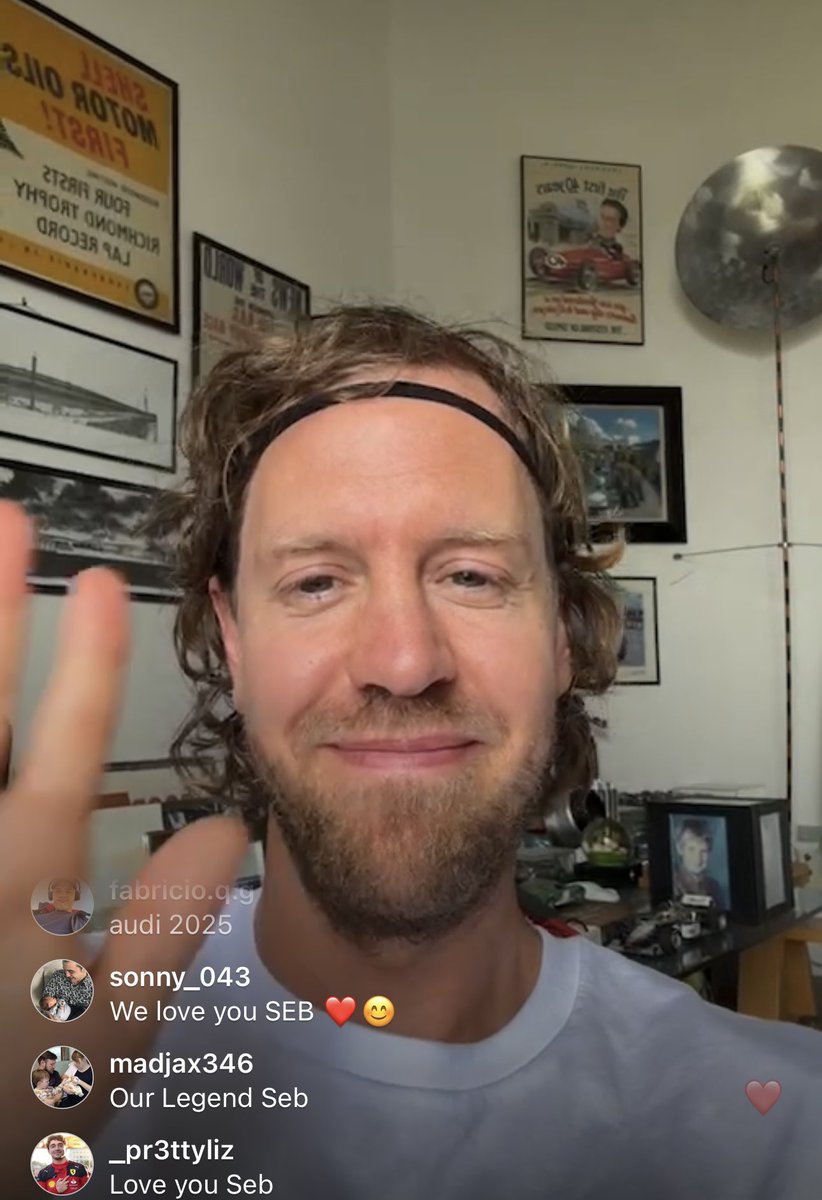 wtf1official's tweet image. Sebastian Vettel figuring out how to turn off Instagram live is one of our favourite things