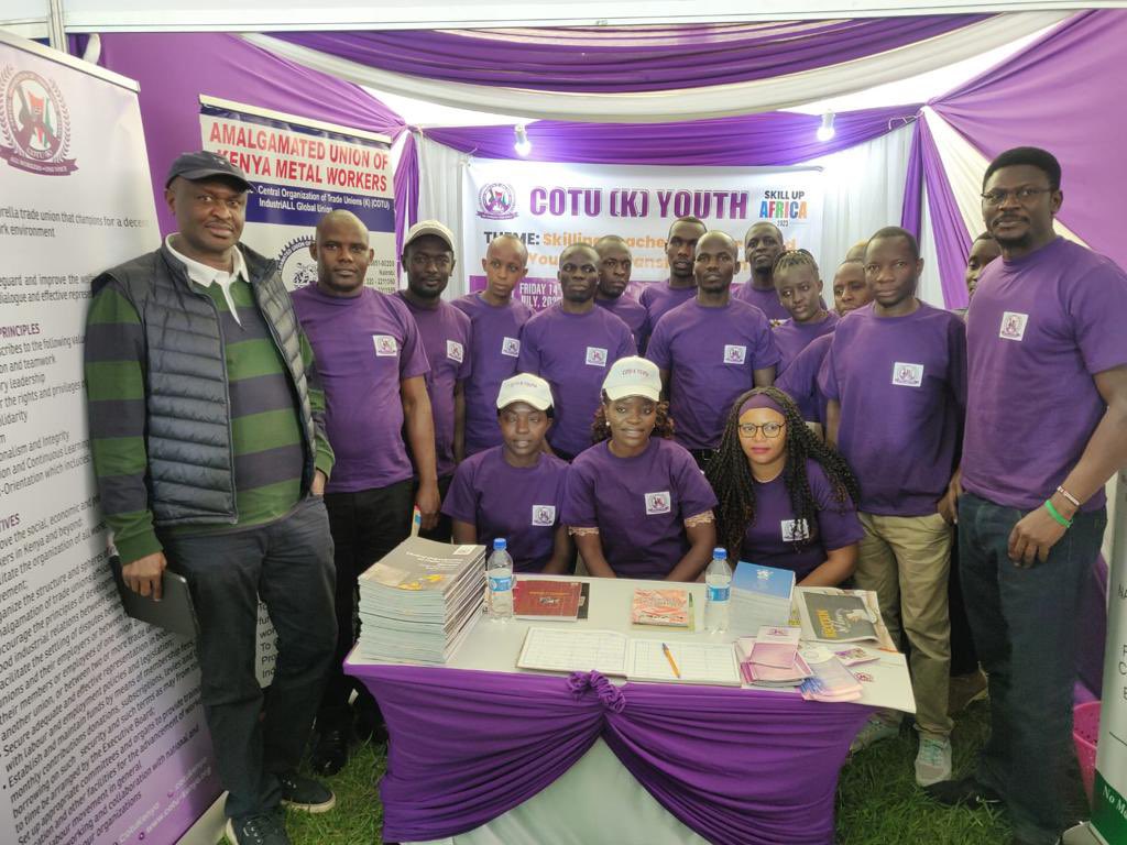 COTU_K's tweet photo. COTU (K) greatly resonates with the fact that teachers, trainers, and youth need skilling, reskilling, and upskilling so as to have a transformative future. Bro. Ernest Nadome, today, joined other social partners in marking the World Youth Skill Day at the University of Nairobi. https://t.co/vyB9iXlVe2