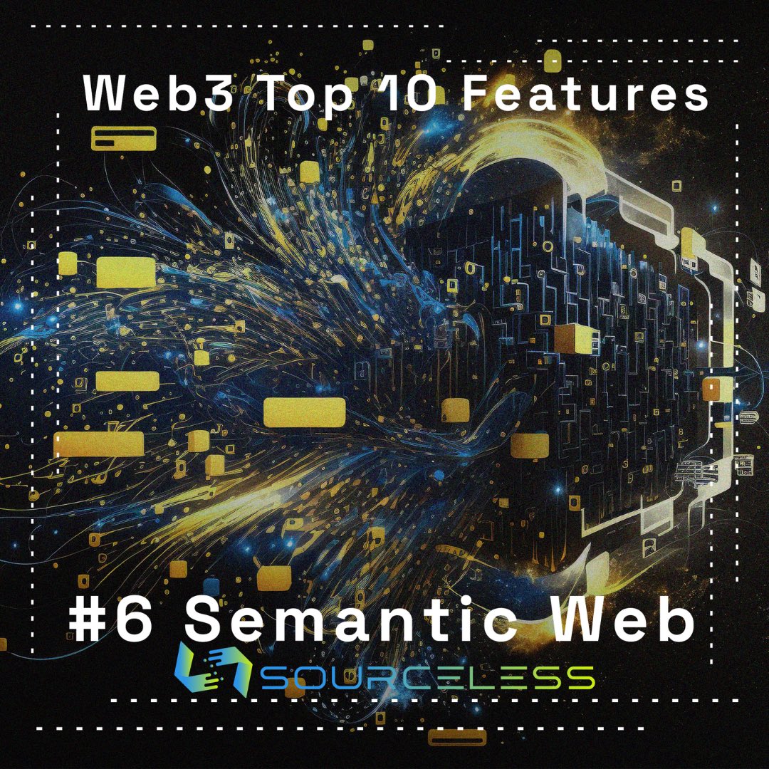 SourcelessB's tweet image. Web3 Features: #6 Semantic Web

💭 Unlike traditional data technologies, the Semantic Web focuses on the meaning behind the information, not just its structure. It&apos;s about understanding and interpretation. 🧠🔍

🚀 Join the features of the future!  #Web3Series #SemanticWeb