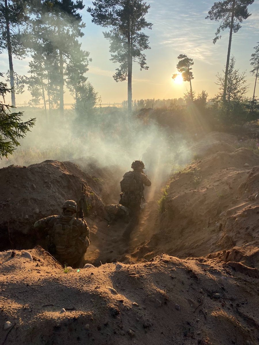 The two-week exercise has culminated in a final deliberate attack, putting into practice battlegroup warfighting and combined armed manoeuvre skills &amp; drills.

#ExBalticFist
#WeAreSwiftandBold