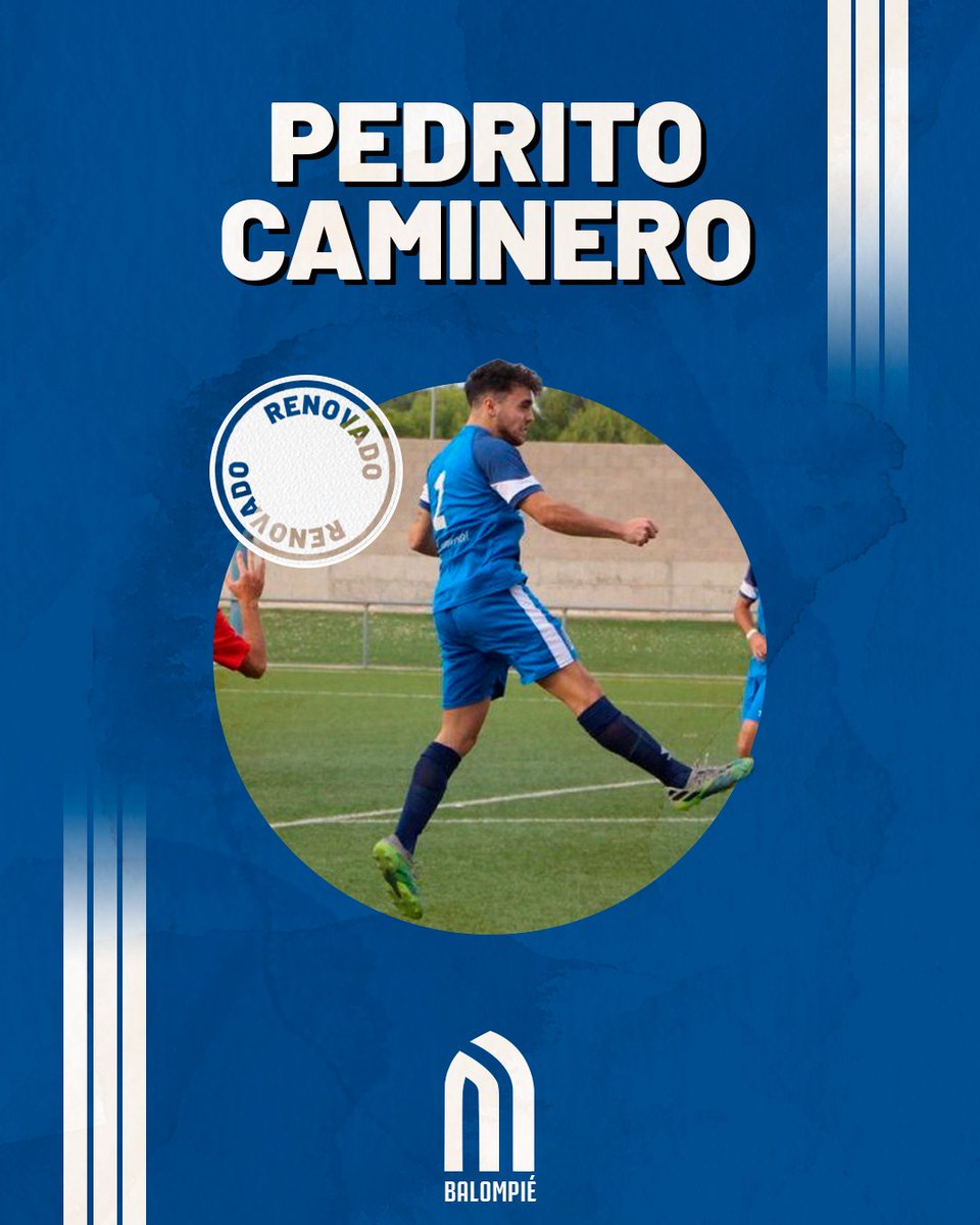 mostbalompie's tweet photo. Pedrito Caminero continúa con nosotros un año más.
La 23/24 será su tercera temporada corriendo la banda en el club azulon.

#VamosBalompié https://t.co/68JeKiEakn