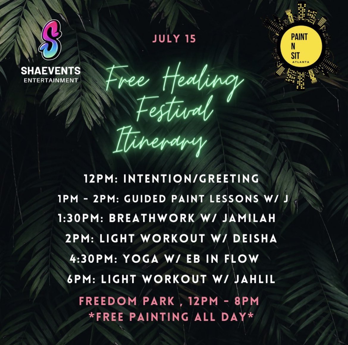 Shaevents_'s tweet photo. PSHF itinerary, parking instructions, and more event info ⬇️

DM us with any questions!

#Shaevents #PaintNSitATL https://t.co/g4sBo6BXQn