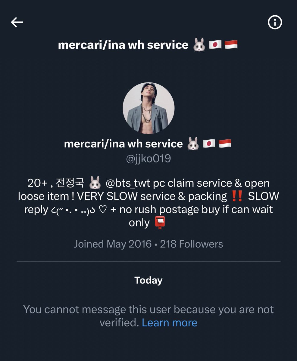 ULTIMATEKOO's tweet photo. @jjko019 Also cant dm u. Can u dm on my telegram? @/syihax https://t.co/jQK43pOiBy