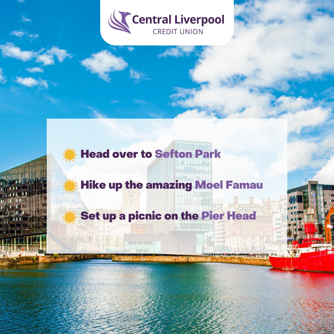 CentralCU_'s tweet photo. There are plenty of things to do around the town that don't cost you a penny

☀️Head over to Sefton Park and enjoy an afternoon stroll
☀️Head over the water and up the amazing Moel Famau
☀️Set up a picnic on the pier head and enjoy the docks

https://t.co/w1qYvfViHI 

#CLCU https://t.co/sCnOR1SxFl