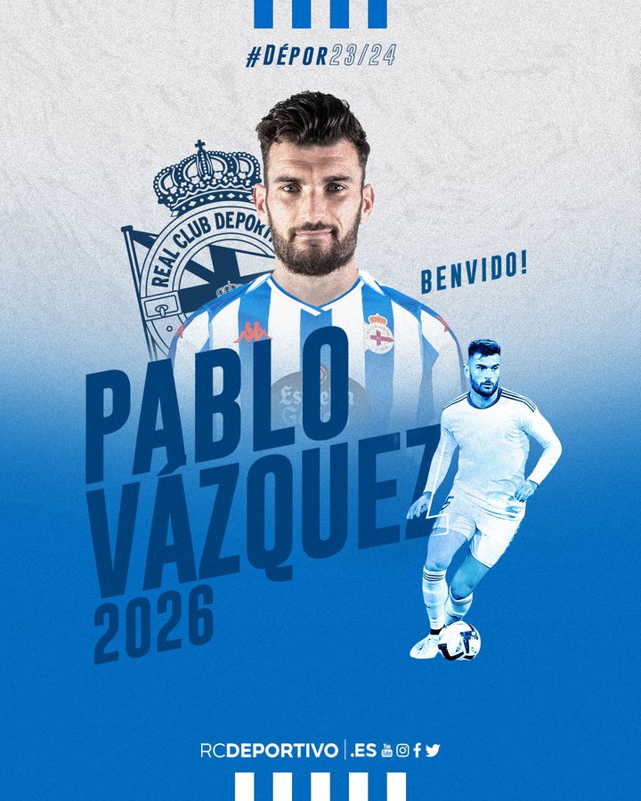 Pablo Vázquez, nuevo jugador del Dépor.