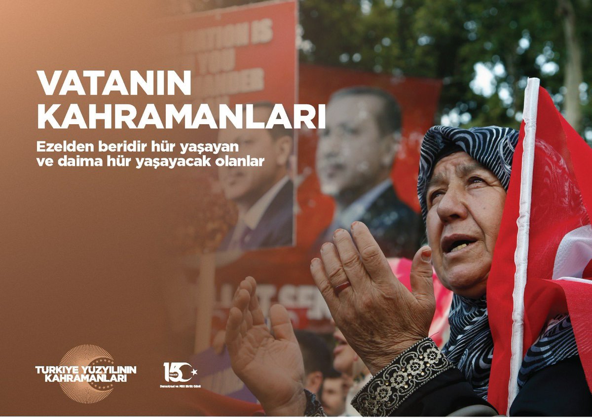 avyurdunuseven's tweet photo. "Ne vatanımıza kasteden hainleri ne de canları pahasına ülkemize sahip çıkan kahramanlarımızı unutmadık."
Aziz şehitlerimizi rahmet ve minnetle anıyor, kahraman gazilerimize sağlık, sıhhat ve afiyet diliyorum.
#15TemmuzDemokrasiveMilliBirlikGunu https://t.co/rlzvI7tmoh