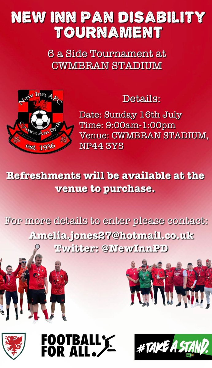 NewInnPD's tweet photo. 🏟️ Venue Change 🏟️

We have switched our tournament to #CwmbranStadium

@CCFC_Foundation @BarryTownDFC @ExilesDragons @SportRCT https://t.co/VgiRV1jnjV