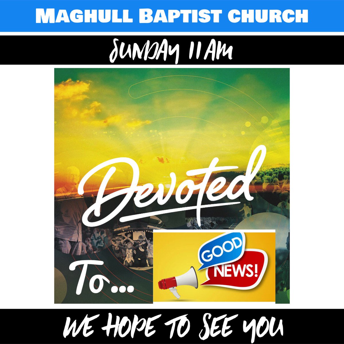 maghullbaptist's tweet photo. Our 11am Sunday service will be led by David and Katie as we continue to look at the early church, this week considering how they actively shared the Good News. https://t.co/XOjazIKZHq