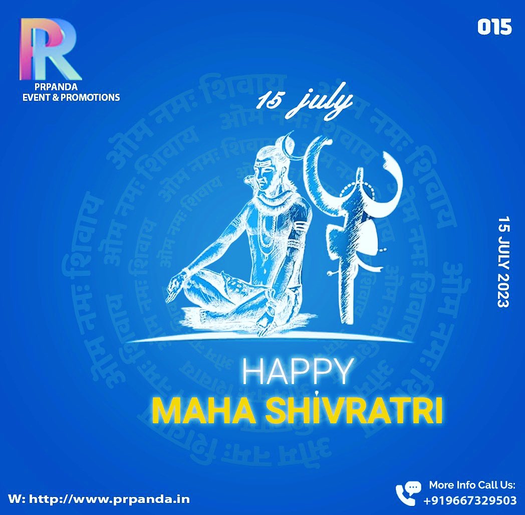 PrPandaEvents's tweet photo. Happy Maha Shivratri

#prpandapromotions #prpanda #devotional #shivratri #mahashivratri #mahadev https://t.co/jZsy7GE0jh