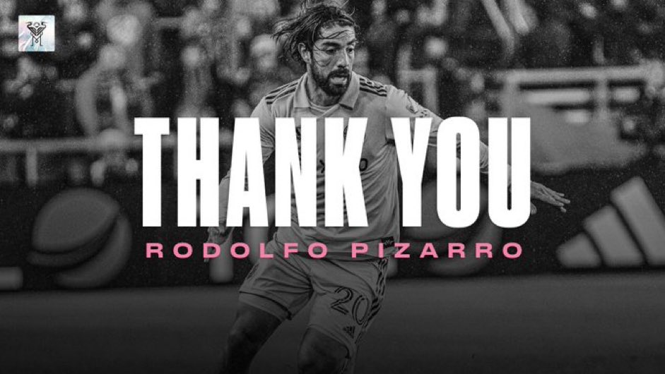 🦩⚪️✅ #InterMiamiCF confirma la salida de Rodolfo Pizarro🇲🇽. 

Movimiento necesario para hacer posible la inscripción de Messi🇦🇷 y Busquets🇪🇸.

El mexicano ocupaba plaza de ‘Designated Player'⭐️