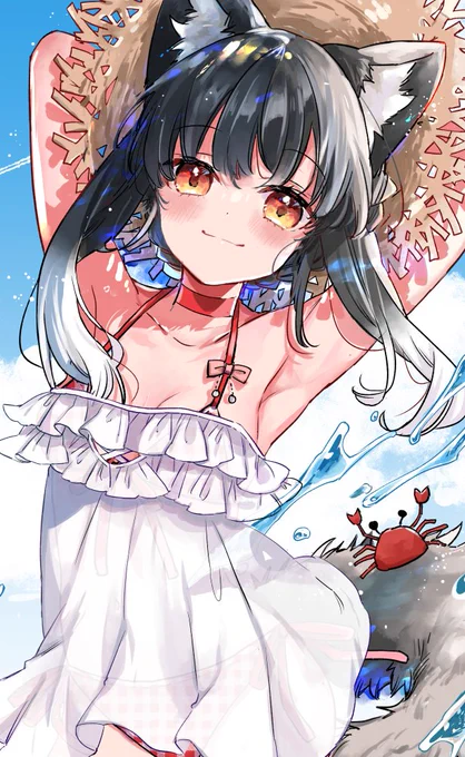 メロンブックスさんリストバンド付き、コミケカタログ発売しました!こちらのイラストで、クリアしおりの特典もつけていただいています!宜しくお願いいたします  