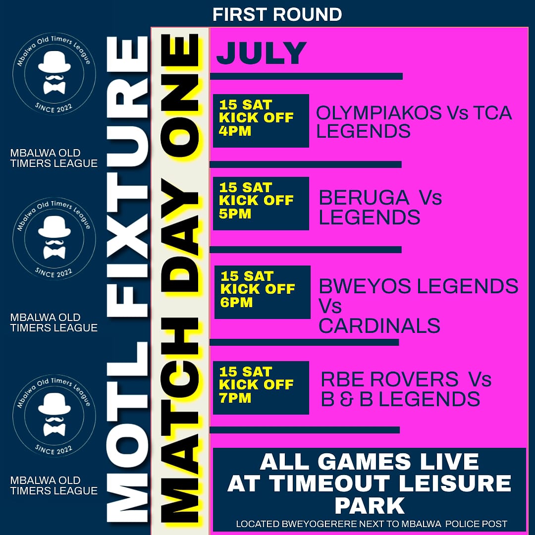 We are finally back the third edition of the Mbalwa Old Timers League. Pass by starting today