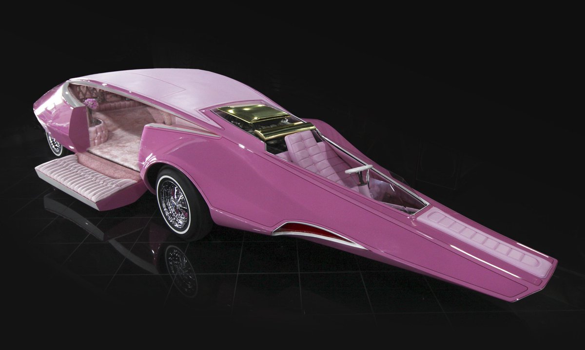 The Panthermobile. Designed and built in 1969 at a cost of almost $500,000 for the opening and closing titles of the Pink Panther Show. Restored over a five year period (2011-16) by Galpin Auto Sports, after its UK owner - who had paid £88,000 for it - was declared insolvent.