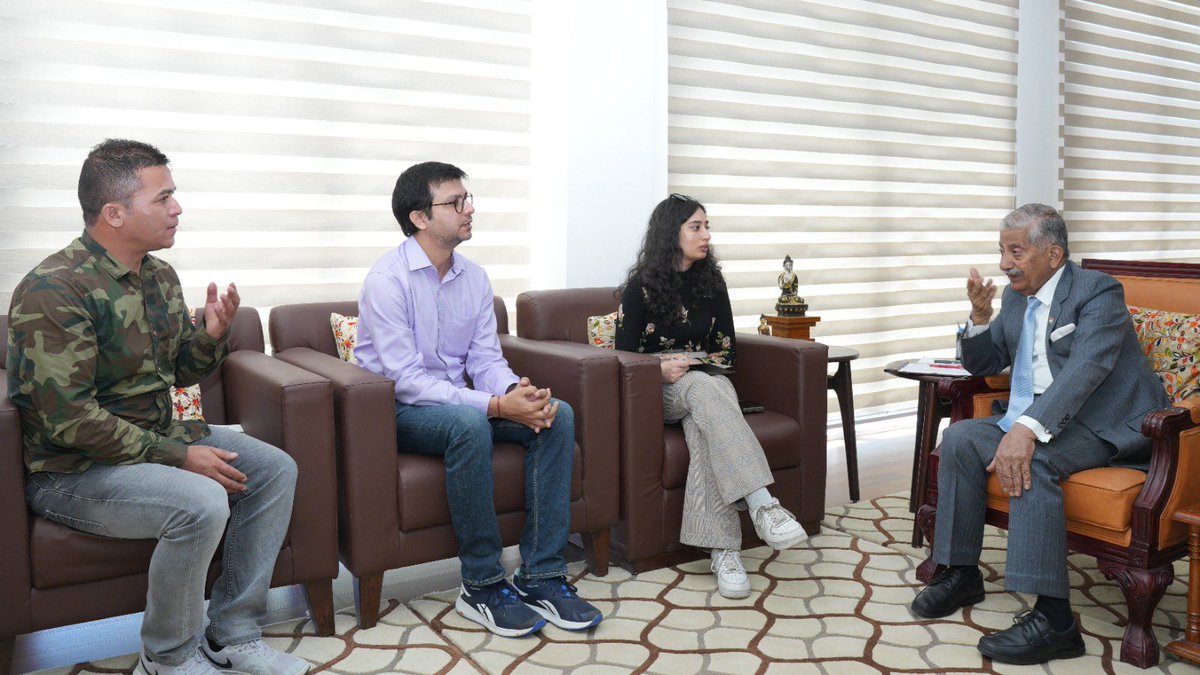 A delegation comprising members of The Climate Partner called on Hon'ble Lt. Governor Brig (Dr) BD Mishra at Raj Niwas.