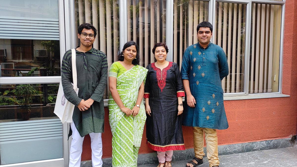 Debashree Ghosh Lab @IACS (@qcllab) on Twitter photo Congratulations to the geeky grads π©βππ¨βππ¨βπ π
From left to right : Bishnu Prasad Rakshit(BS-MS),<a href="/rano_madhumita/">Madhumita, Ph.D</a> (PhD), the proud supervisor <a href="/GhoshDebashree1/">Debashree Ghosh</a> and Atreyo Palit (MS). Congratulations to the geeky grads π©βππ¨βππ¨βπ π
From left to right : Bishnu Prasad Rakshit(BS-MS),<a href="/rano_madhumita/">Madhumita, Ph.D</a> (PhD), the proud supervisor <a href="/GhoshDebashree1/">Debashree Ghosh</a> and Atreyo Palit (MS).