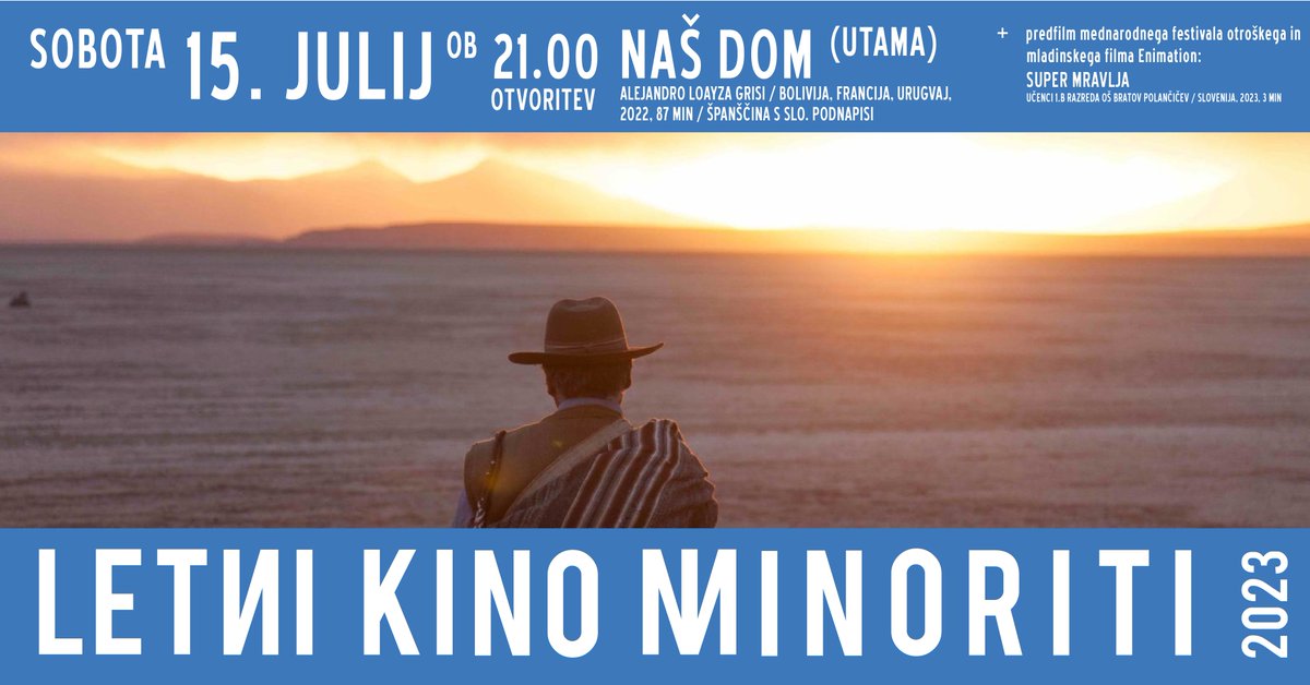 ☀️ Nocoj ob 21ih na Letnem kinu Minoriti NAŠ DOM, vizualno osupljivo, slikovito popotovanje v Kečuansko skupnost v bolivijskem visokogorju. Krasen predfilm Super mravlja, prvošolcev OŠ bratov Polančičev pa je prispeval festival Enimation. Lepo vabljeni_e.
minoriti.si/dogodki/nas-do…