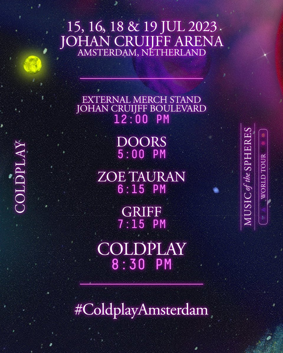 coldplay's tweet photo. Hallo Amsterdam! #ColdplayAmsterdam https://t.co/fIYJ6KgoYZ