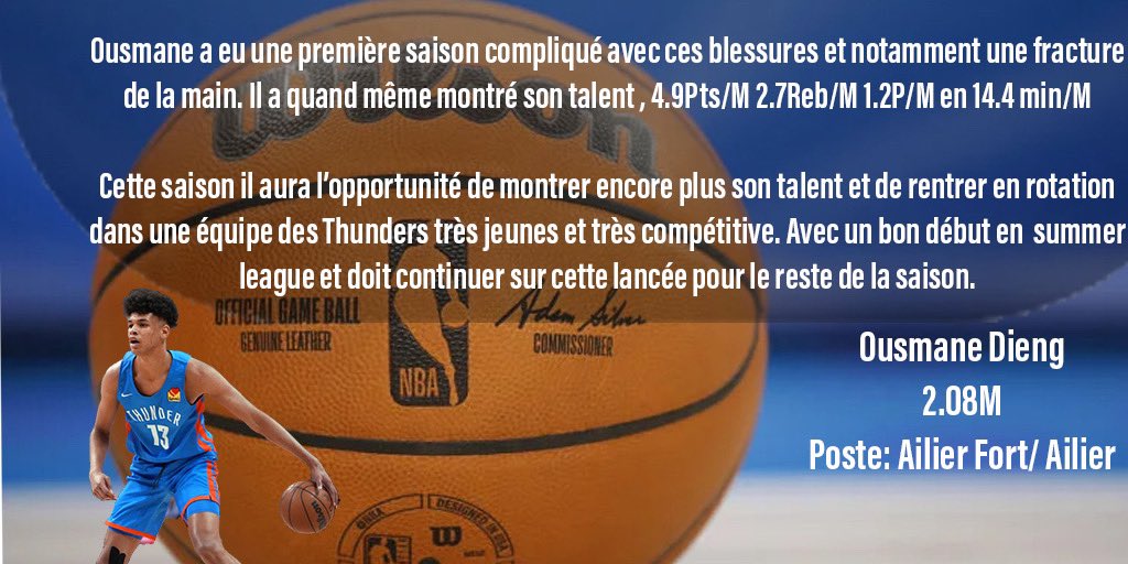 SorareAllan33's tweet photo. Ousmane Dieng🇫🇷🧏🏽

Jeune prodige Français qui entame sa deuxième saison NBA.

Prix 3.9€ ( 0.0023 ETH) prix très bas pour le potentiel du joueur.

#sorare #SorareNBA #NBA https://t.co/3FIQ4Tc2xo