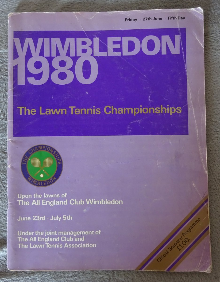 PhilLucasAlt's tweet photo. Been going through a couple of my old Wimbledon programmes from back in the day when I used to go as a kid. First, 1980. https://t.co/EqTwcGqW6w
