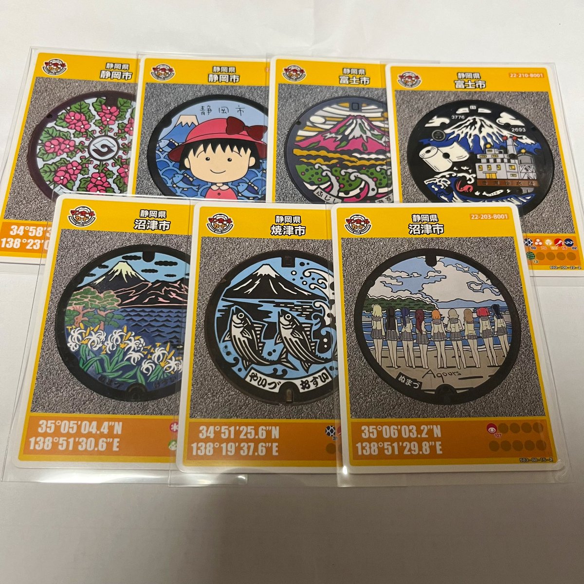 今回は静岡へ🚘
7枚のマンホールカードを頂けました！
#マンホールカード