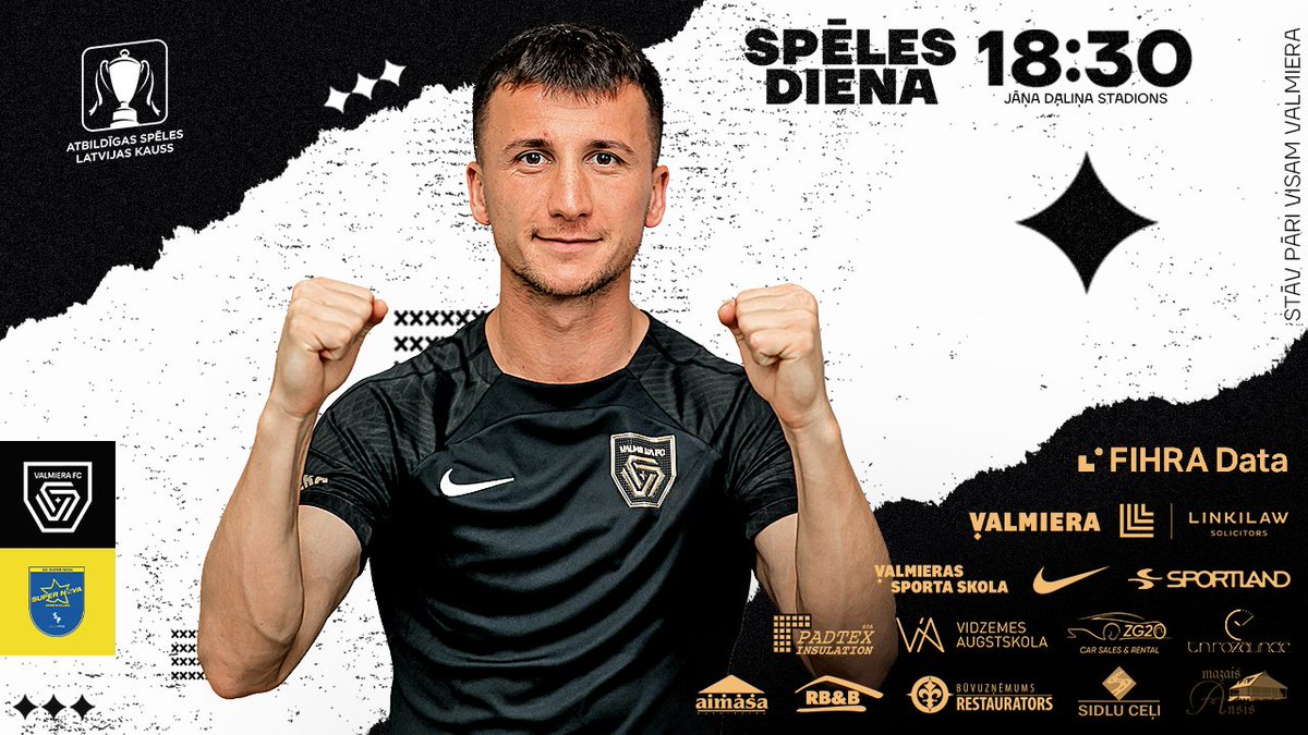 valmierafc's tweet photo. Spēles diena 🏟 Šodien pl.18.30, Jāņa Daliņa stadionā Atbildīgas spēles Latvijas kausa 1/8 finālā tiksimies ar SK Super Nova 👊🏻
A-A-A-a-a-a-i-z-i-e-t, VALMIERA 💪🏻
Biļetes https://t.co/e4HBgzPtnh un stadiona kasē.
#VALSAL #LatvijasKauss #ValmieraFC #StāvPāriVisamValmiera ⚫⚽️🟢 https://t.co/0msYCS1vMc