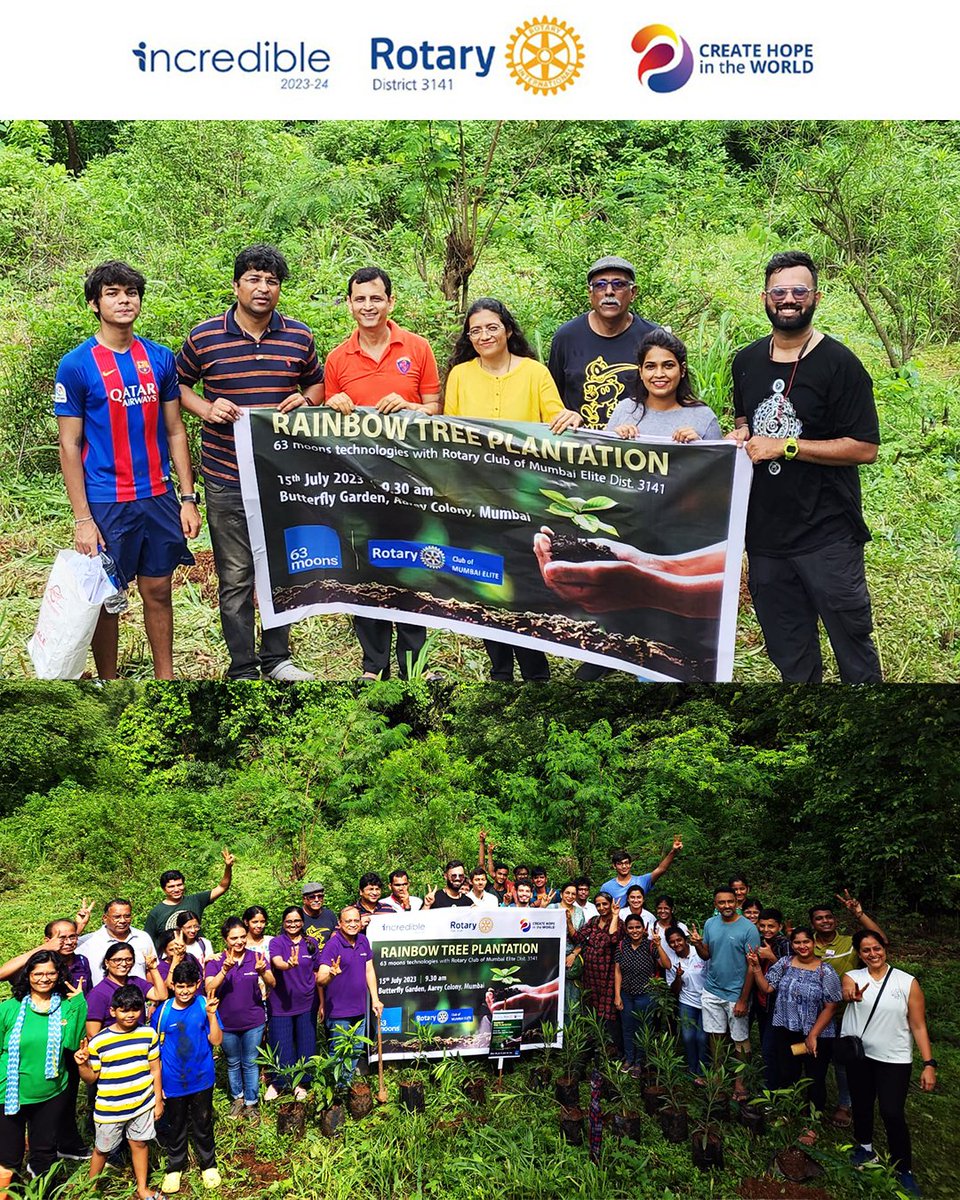 HidushFdn's tweet photo. We're proud to be part of the RAINBOW TREE PLANTATION drive organized by Rotary Club of Mumbai Elite and 63 Moons Technologies! 🌱🤝 #HidushFoundation #CommunityEngagement #EcoWarriors #PlantingForABetterFuture
#Ngo https://t.co/IVihGUJvrr