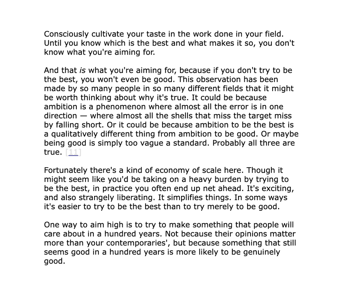 frankdegods's tweet photo. This is an excerpt from one of my favorite pieces of writing of all time.

"How To Do Great Work" by @paulg https://t.co/GwVBHFPX3O