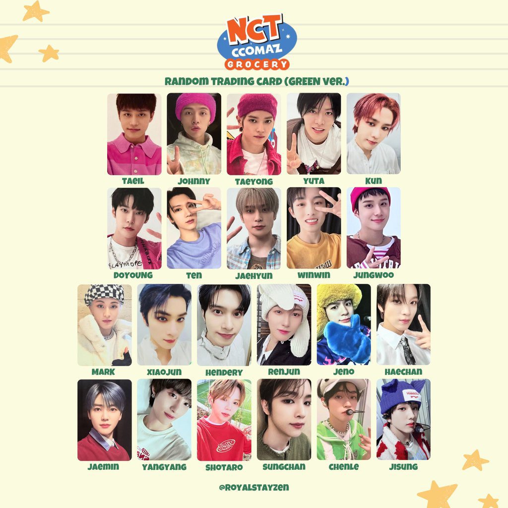 gnapda_4's tweet photo. ✨พร้อมส่ง📦 
nct ccomaz trading card md2 ไม่แกะ ลุ้นสเป🪄 
ซองละ 175 บาท green ver ว่าง 5 ซอง✅
ค่าส่งems 50 บาท นัดรับ bts หมอชิต,เซนลาด 
สนใจ dm มาได้เลยน้าา💖
#ตลาดนัดnctdream #ตลาดนัดnct127 #ตลาดนัดwayv #ตลาดนัดnct https://t.co/8zrF8iB7Pv