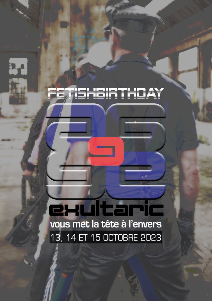 exultaric's tweet photo. A noter --> les 9️⃣ ANS d"Exultaric Lille à l'occasion d'un WE Anniversaire à ne rater sous aucun prétexte ! Et pour l'occasion on va vous mettre la tête à l'envers ! | 13, 14 et 15 octobre 2023 |  #FETISHBIRTHDAY #9YEARS #EXULTARICFOREVER #EXULTARICTOUCH #APERITISH 💙🖤💙🖤❤️ https://t.co/wLq3LUPXid
