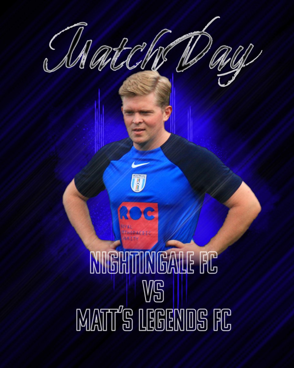 The Big day is finally here!

12:00 : Royal orthopaedic hospital staff friendly.
14:00 : Nightingale FC V @Mattslegendsfc 

Tickets on the door : £2.50

Shenley lane sports centre, B29 4HZ