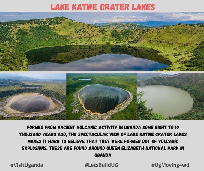 Formed out of Volcanic explosions', Lake Katwe Crater Lakes were formed between 8 to 10 years back and are found around Queen Elizabeth National Park. #VisitUganda https://t.co/9u1JAFE3Pq