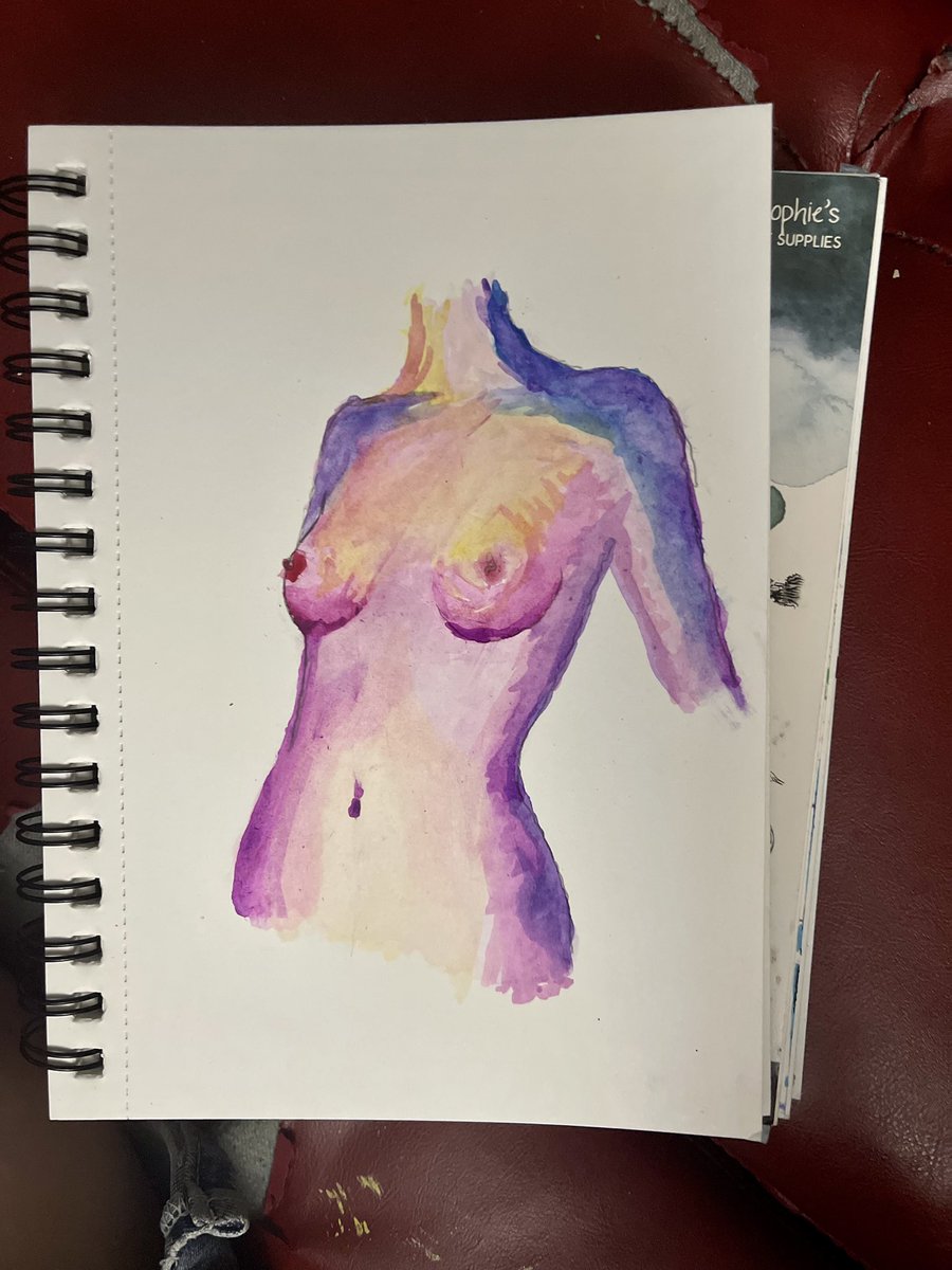 OutofmyBrainart's tweet photo. New #watercolorpainting #colorful #nude https://t.co/fB97wveopK