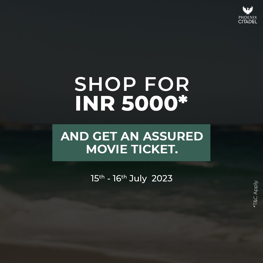 phoenixcitadel's tweet photo. Score upto 70% off your favourite brands at Phoenix Citadel!
Don’t miss out on this amazing sale at H&M, Lifestyle, M&S, Shoppers Stop, and more on July 15th & 16th.
Shop for INR 5000 & get an assured movie ticket.
#PhoenixCitadel #upto70off #Indore #SuperSlashSale https://t.co/dJirquI50a