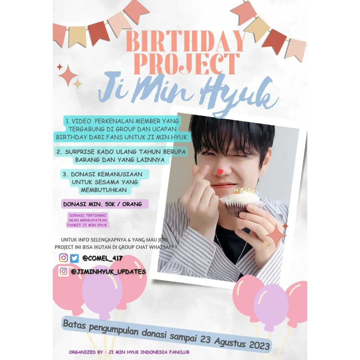 Reens2304's tweet photo. Dear bucin2 Ji Min Hyuk 🫶🏻 yuk join di gc WA fc Ji Min Hyuk Indonesia 🇮🇩 @Comel_417 @naine9_
Selain seru2an ngebucin Minhyuk,join jg yuk di project ultahnya doi 🥰
Biar Minhyuk tau betapa lope2nya bucin Indo ke doi 🤭🩷
Link gc WA, bole lgsg cuss ke 👉🏻 @Comel_417 ✨see u there! https://t.co/CVirOZ9y9I