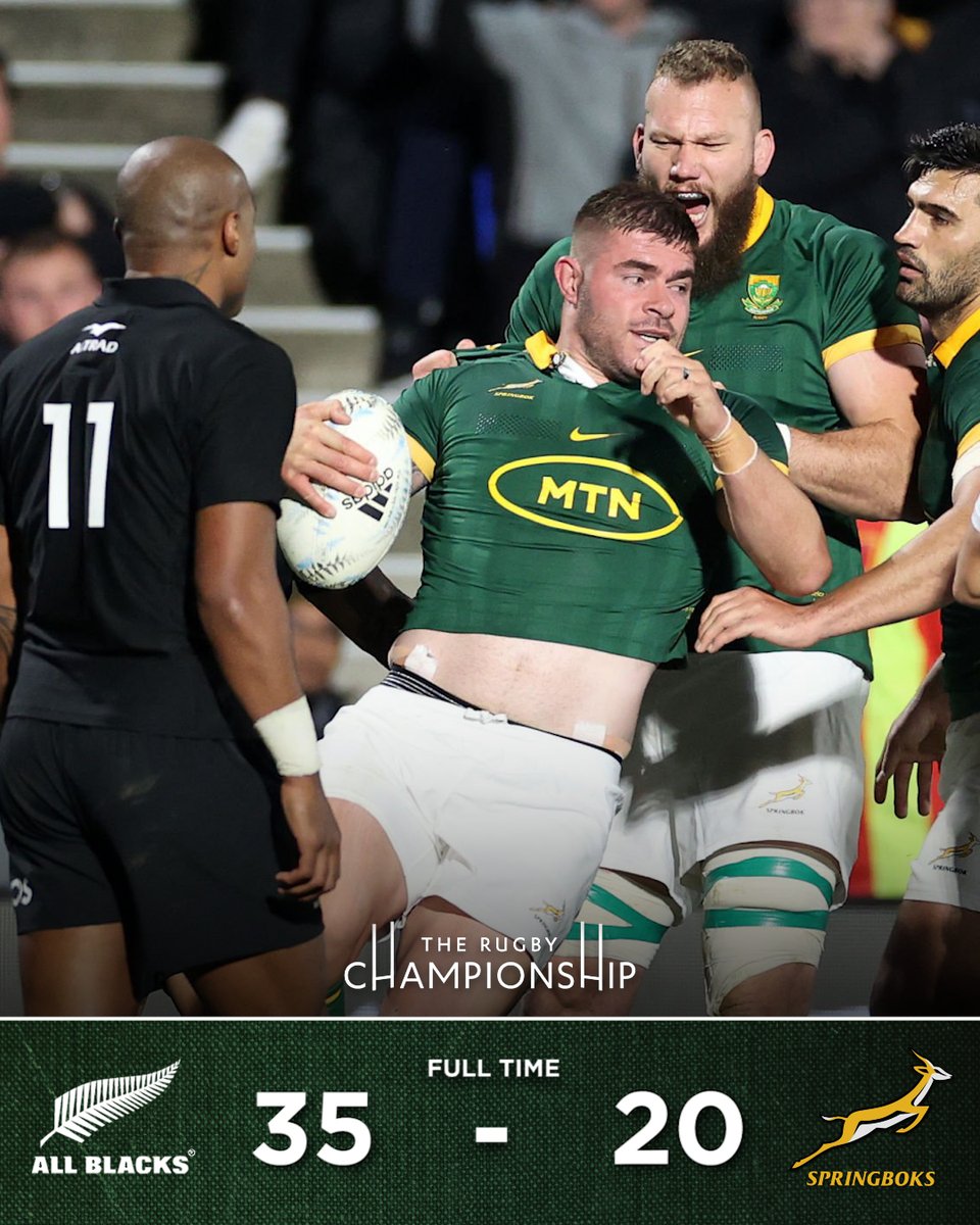 SARugbymag's tweet photo. Defeat for the Springboks in Auckland 

#NZLvRSA #RugbyChampionship https://t.co/HWPLaO0dGF