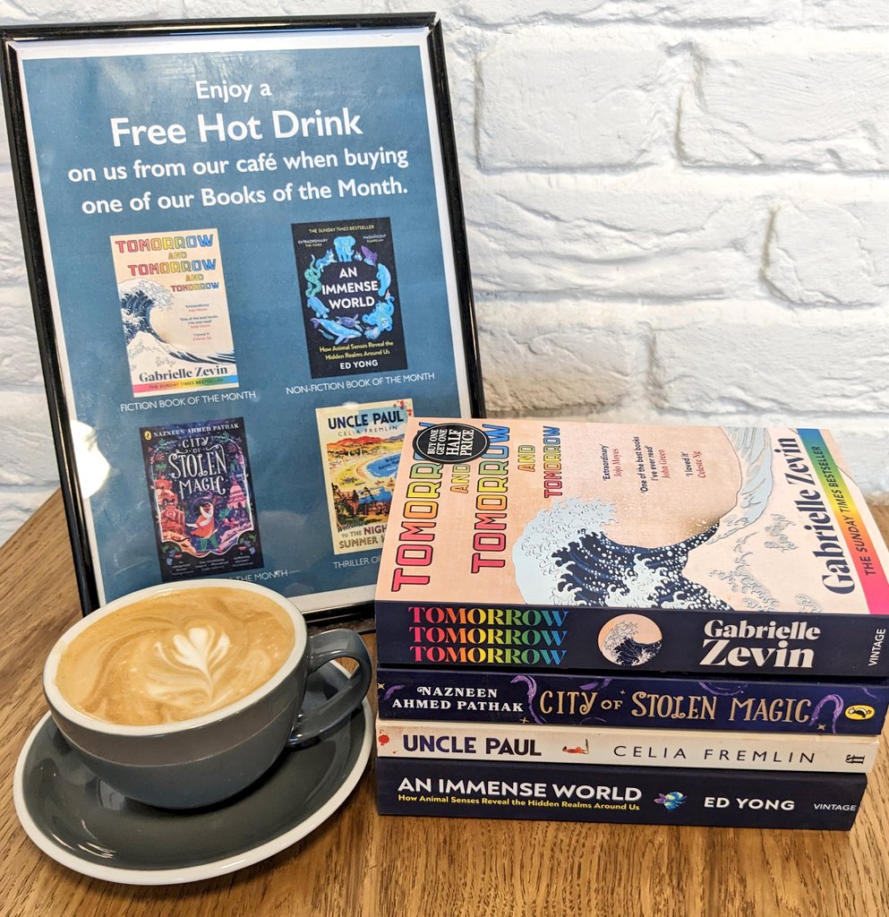 It's #SaturdayStackurday again and this week it's a glorious stack of our brand new Books of the Month (along with a delicious hot drink from our café - free with any of these books!)

Have you read any yet? Check the thread below to find out more...