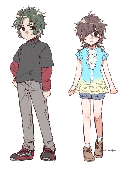 小学生時空のやつまた描きてぇな…(息をするようにりょーまさんが♀) 
