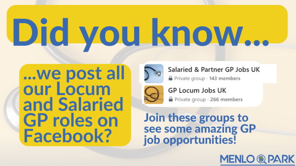 menlopark_'s tweet image. We have Locum and Salaried GP Facebook groups on which we post all our new exciting GP roles. We also have a Locum Twitter! So what are you waiting for?

#primarycare #generalpractice #locumgp #salariedgp