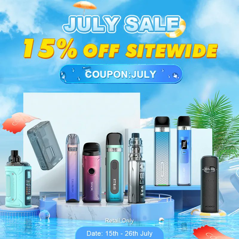 HealthCabin's tweet photo. 🌈🌈
🔝🎉Healthcabin - July Sale 2023💯

7️⃣🎊15% OFF Sitewide with Coupon Code: JULY 
✅3 Vape Deals
..
Date: 15th - 26th July, 2023📆
>
More Details:👇
https://t.co/1dP6dHGwsp
Shop:👇
https://t.co/ZTPYNJUd27
>
#julysale #julysale2023 #promotion #healthcabin #vapewholesale #vape https://t.co/22UOuWAamX