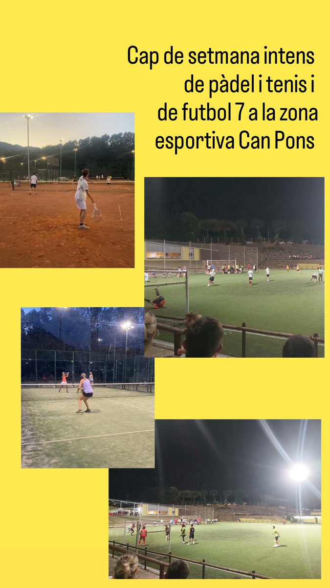 Cap de setmana intens de pàdel i tenis i de futbol 7 a la zona esportiva de Can Pons #arbucies @ArbuciesCF  @tenispadelarbucies