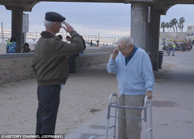 StephenUzzell2's tweet photo. Holocaust survivor saluting an American soldier who liberated him. Reunion after 70 years. https://t.co/6bmH3JRWiJ