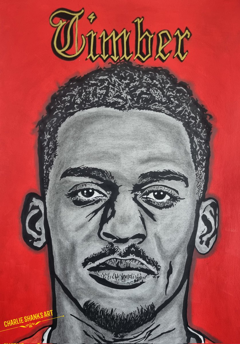 Welcome to The <a href="/Arsenal/">Arsenal</a> - Jurrien Timber 🔴⚪️🇳🇱🎨🎨🎨

Hand drawn on A3 sized paper using pens, pencils, graphite and charcoal powder 🎨 

RT's most appreciated 🥰🔴⚪️