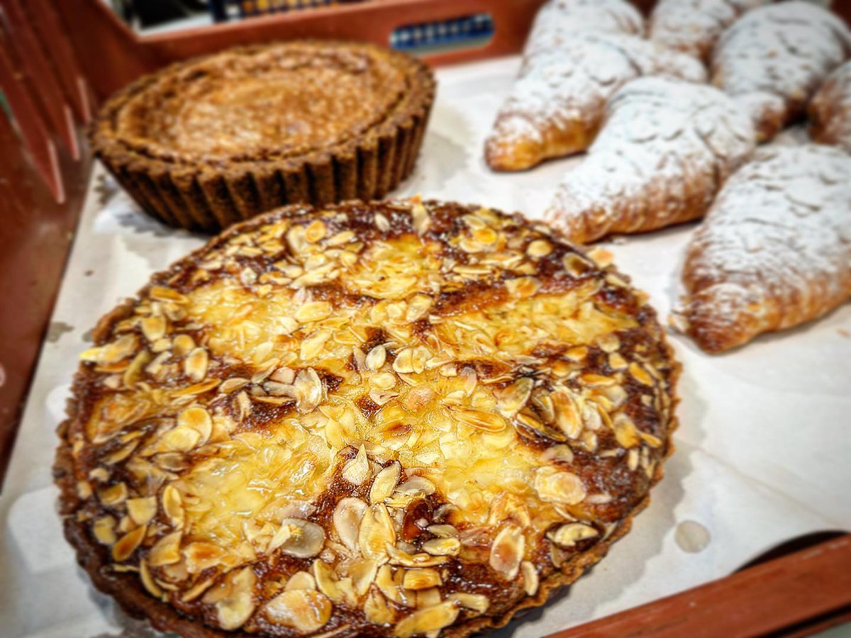 Pear and almond tart.