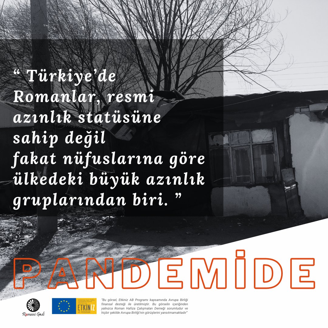 📌 Türkiye’de Romanlar, resmi azınlık statüsüne sahip değil fakat nüfuslarına göre ülkedeki büyük azınlık gruplarından biri.  

📷Raporun Türkçe ve İngilizce versiyonları Bio’da

<a href="/etkinizab/">ETKİNİZ AB PROGRAMI</a>
<a href="/UNHumanRights/">UN Human Rights</a>
<a href="/EUDelegationTur/">AB Türkiye Delegasyonu🇪🇺EU Delegation to Türkiye</a>

#PandemideRomanlar 
#RomanlarıHatırlıyoruz 
#Roman