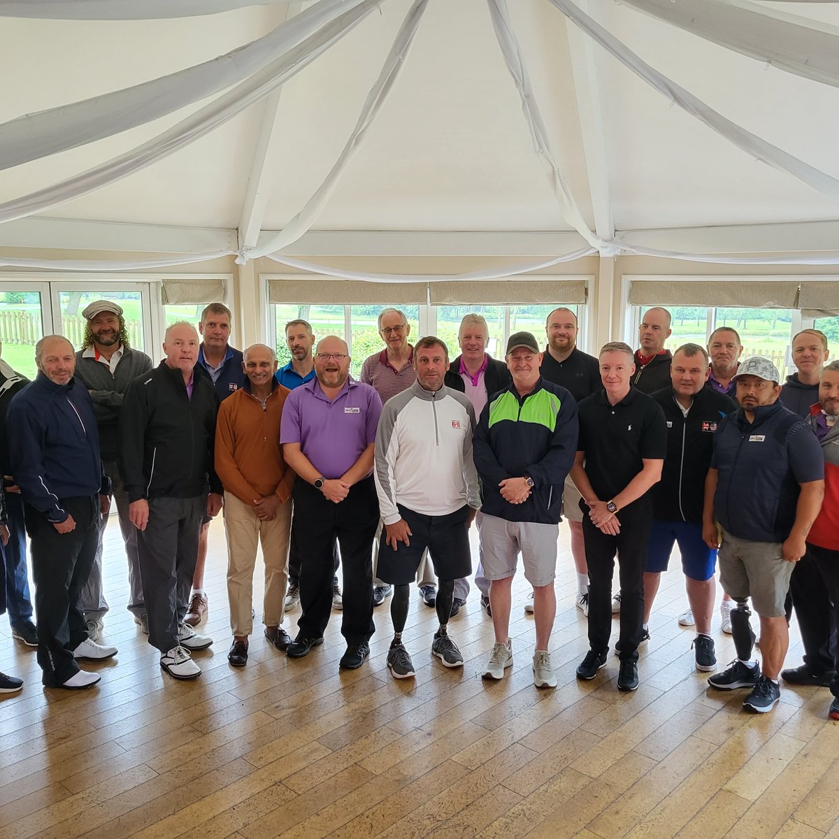 andyhowe2's tweet photo. CareerForces considered it a privilege to host veterans from the On Course Foundation yesterday.  If you want some inspiration, try playing golf in torrential rain with some incredible veterans.  Next time we will also book the weather!!!

#golf #veterans #military #business https://t.co/5E0MFBt2o9