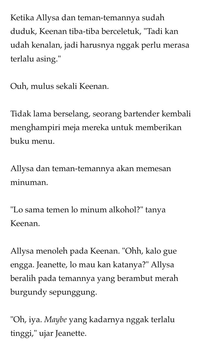AlyaDarapuspita's tweet photo. 80. Perkenalan Singkat di Bar https://t.co/doGHiy3sxO
