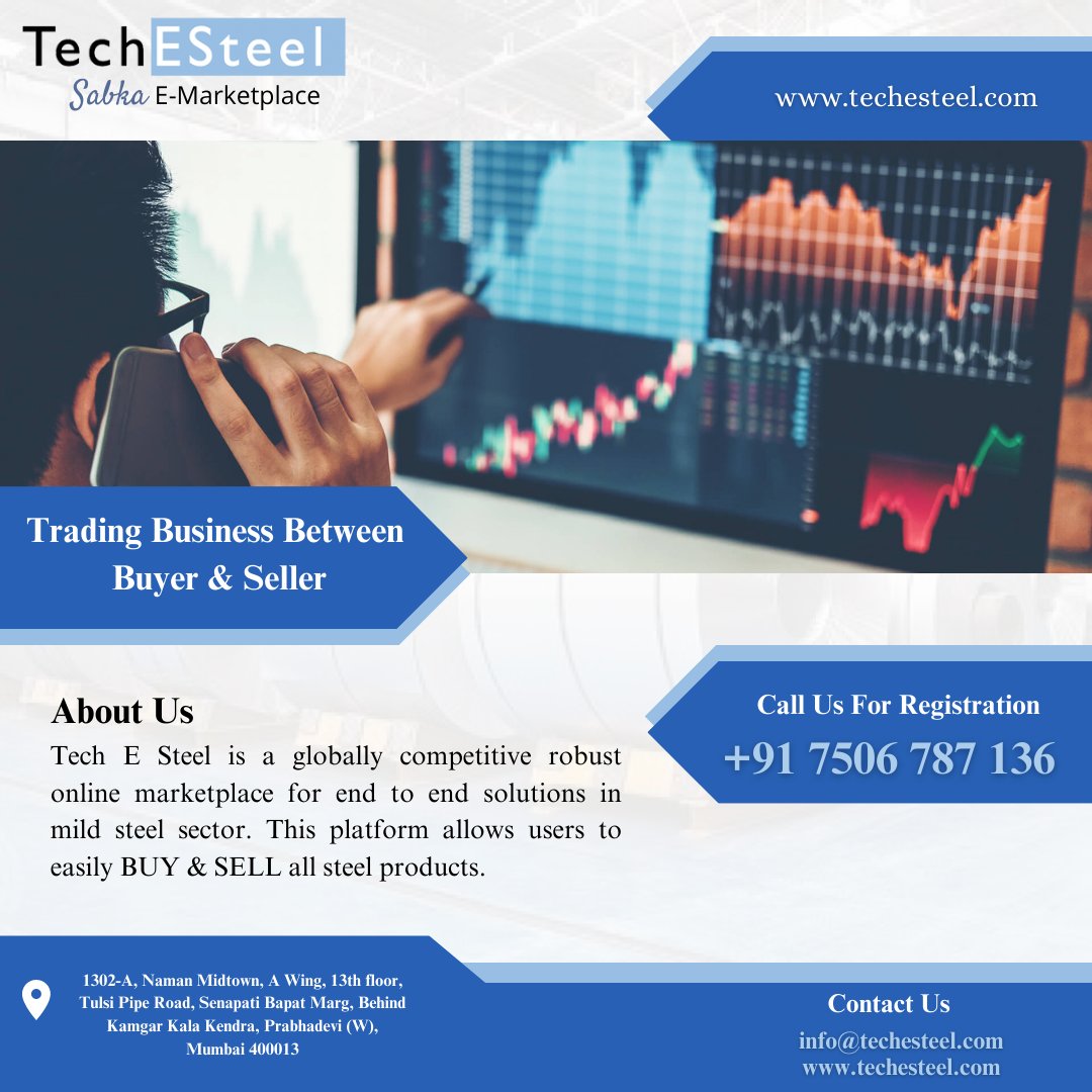 tech_esteel's tweet photo. TECH ESTEEL, it’s an online trading platform where you can buy and sell the mild steel products through auction. This online trading platform is collaborated with BSE (BOMBAY STOCK EXCHANGE) for clearing and settlement.

#tech #steel #steelwork #auction #sellers #buyers #Steelers https://t.co/Sy5zGY6TW4