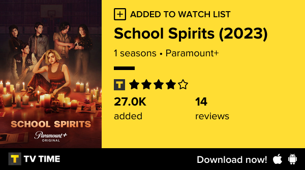 FrancyV84's tweet photo. I've just started following School Spirits (2023) https://t.co/XLYy33d9Am #tvtime https://t.co/P8mglSOqDK